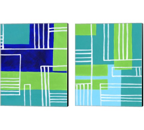 On the Line 2 Piece Canvas Print Set by Regina Moore