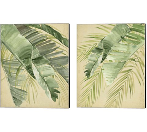 Banana Palms 2 Piece Canvas Print Set by Jennifer Parker