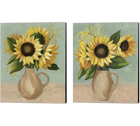 Sunflower Afternoon 2 Piece Canvas Print Set by Grace Popp