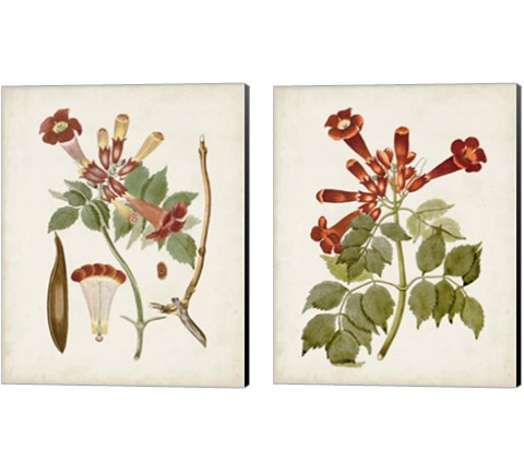 Vintage Flowering Trees 2 Piece Canvas Print Set