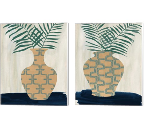 Palm Branches 2 Piece Canvas Print Set by Melissa Wang