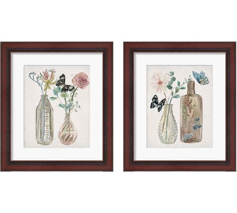 Butterflies & Flowers 2 Piece Framed Art Print Set by Melissa Wang