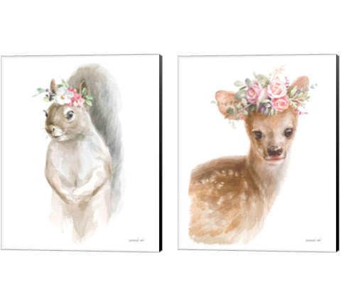Wild for Flowers 2 Piece Canvas Print Set by Danhui Nai