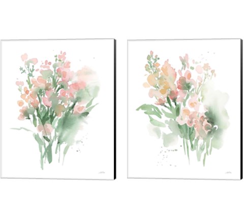Vibrant Blooms 2 Piece Canvas Print Set by Katrina Pete