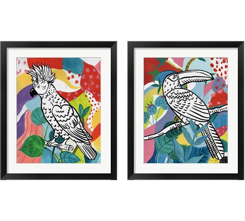 Jungle Birds 2 Piece Framed Art Print Set by Farida Zaman