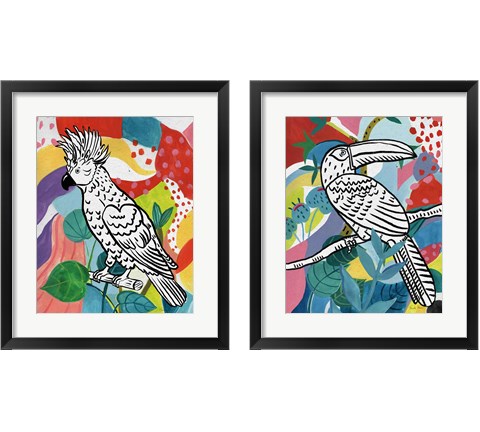 Jungle Birds 2 Piece Framed Art Print Set by Farida Zaman
