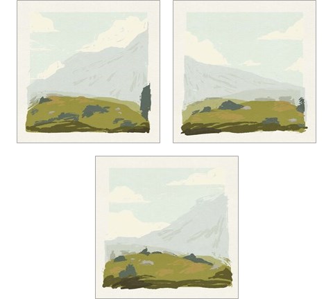 Alpine Ascent  3 Piece Art Print Set by Jacob Green