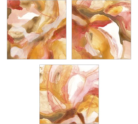 Sunset Marble 3 Piece Art Print Set by June Erica Vess