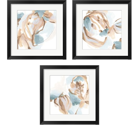 Abstracted Shells 3 Piece Framed Art Print Set by June Erica Vess