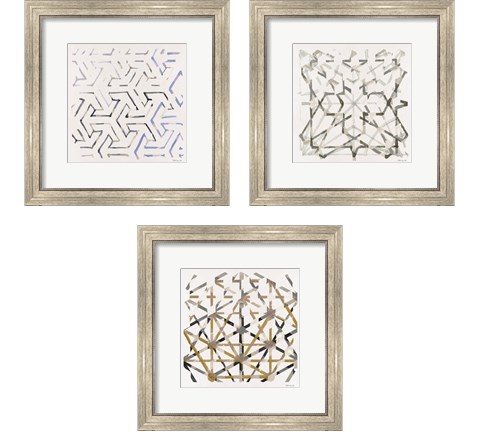 Mosaic  3 Piece Framed Art Print Set by Stellar Design Studio
