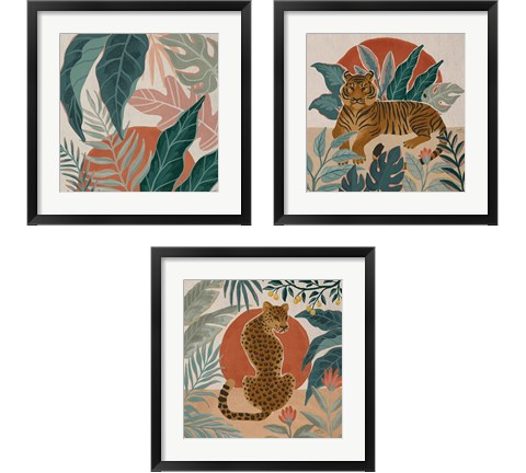 Big Cat Beauty 3 Piece Framed Art Print Set by Janelle Penner