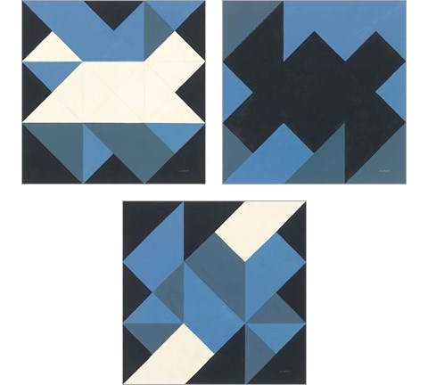 Triangles 3 Piece Art Print Set by Mike Schick