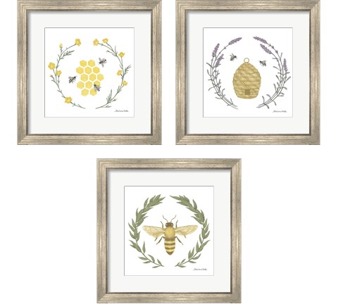 Happy to Bee Home 3 Piece Framed Art Print Set by Sara Zieve Miller