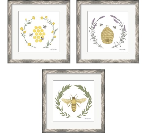 Happy to Bee Home 3 Piece Framed Art Print Set by Sara Zieve Miller
