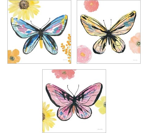 Beautiful Butterfly 3 Piece Art Print Set by Sara Zieve Miller