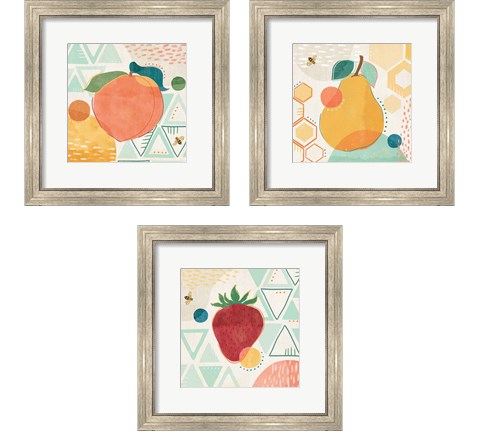 Fruit Frenzy 3 Piece Framed Art Print Set by Veronique Charron