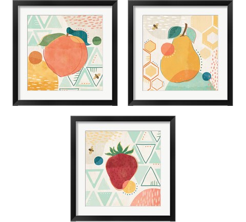 Fruit Frenzy 3 Piece Framed Art Print Set by Veronique Charron