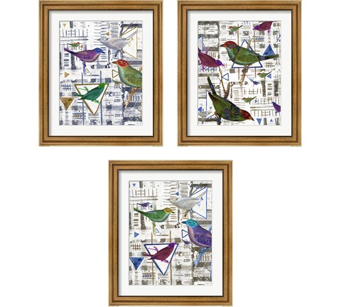 Bird Intersection 3 Piece Framed Art Print Set by Lori Arbel
