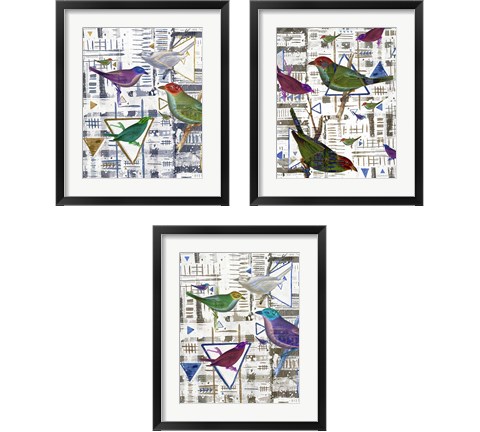 Bird Intersection 3 Piece Framed Art Print Set by Lori Arbel