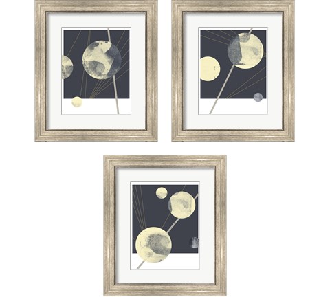 Planetary Weights 3 Piece Framed Art Print Set by Jacob Green