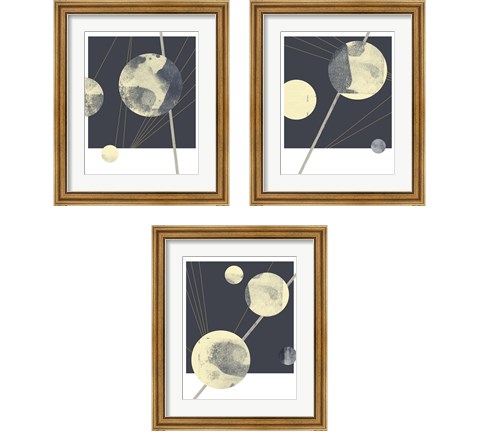 Planetary Weights 3 Piece Framed Art Print Set by Jacob Green