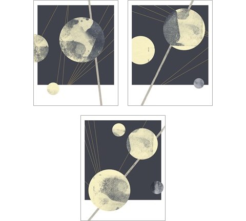 Planetary Weights 3 Piece Art Print Set by Jacob Green