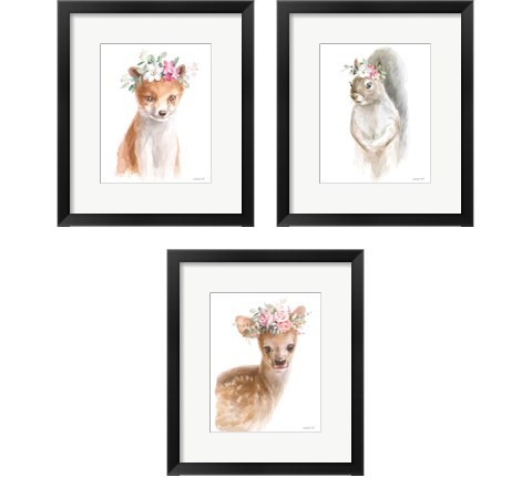 Wild for Flowers 3 Piece Framed Art Print Set by Danhui Nai