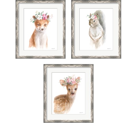 Wild for Flowers 3 Piece Framed Art Print Set by Danhui Nai