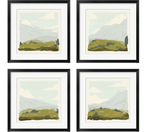 Alpine Ascent  4 Piece Framed Art Print Set by Jacob Green