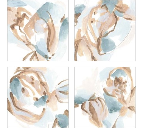 Abstracted Shells 4 Piece Art Print Set by June Erica Vess