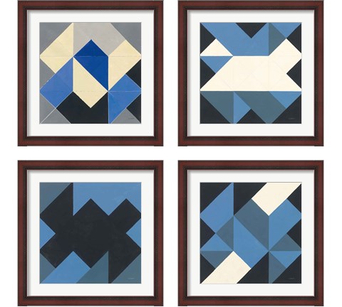 Triangles 4 Piece Framed Art Print Set by Mike Schick