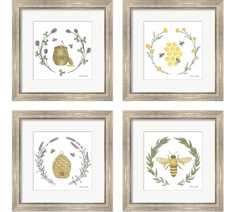 Happy to Bee Home 4 Piece Framed Art Print Set by Sara Zieve Miller