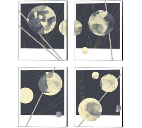 Planetary Weights 4 Piece Canvas Print Set by Jacob Green