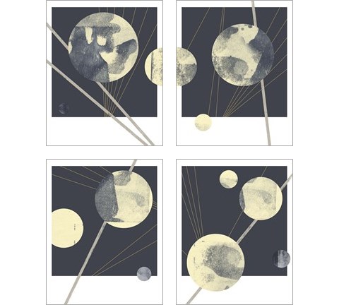 Planetary Weights 4 Piece Art Print Set by Jacob Green