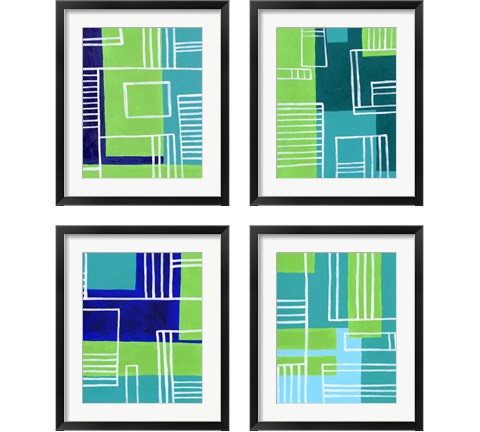 On the Line 4 Piece Framed Art Print Set by Regina Moore