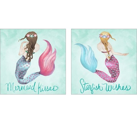 Mermaid 2 Piece Art Print Set by Elizabeth Medley