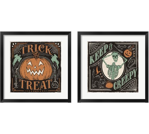 Scaredy Cats 2 Piece Framed Art Print Set by Janelle Penner