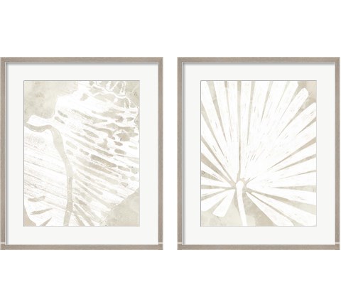 Linen Tropical Silhouette 2 Piece Framed Art Print Set by June Erica Vess