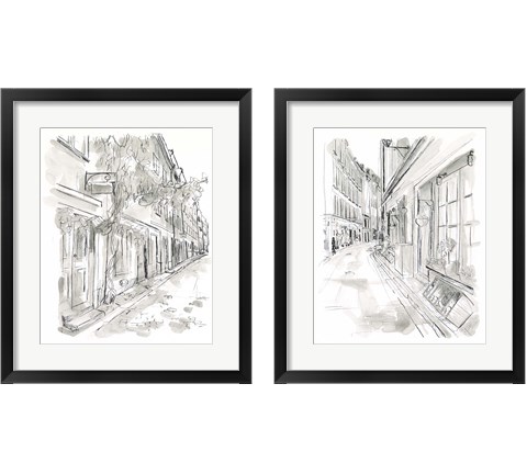 European City Sketch 2 Piece Framed Art Print Set by June Erica Vess