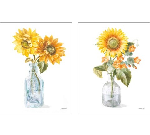 Fresh Cut Sunflowers 2 Piece Art Print Set by Danhui Nai