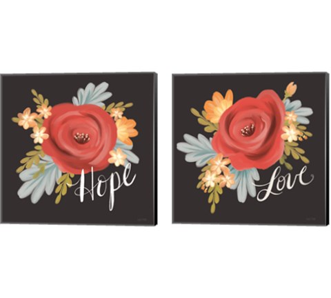 Love & Hope 2 Piece Canvas Print Set by House Fenway