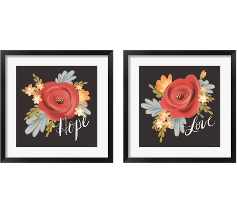 Love & Hope 2 Piece Framed Art Print Set by House Fenway
