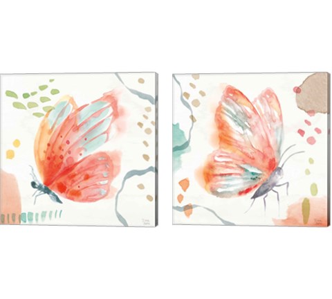 Winged Whisper  2 Piece Canvas Print Set by Dina June