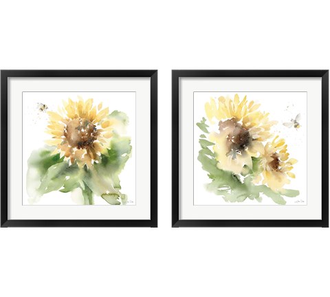 Sunflower Meadow 2 Piece Framed Art Print Set by Katrina Pete