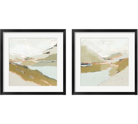 Fading Valley 2 Piece Framed Art Print Set by Victoria Barnes