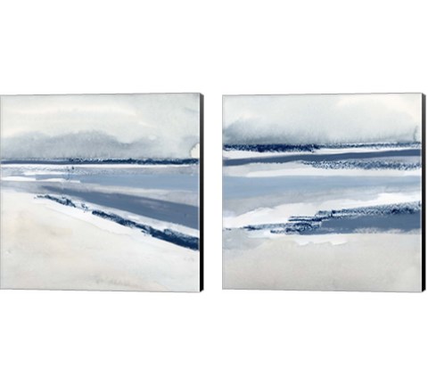 Beach Stripes 2 Piece Canvas Print Set by Victoria Barnes