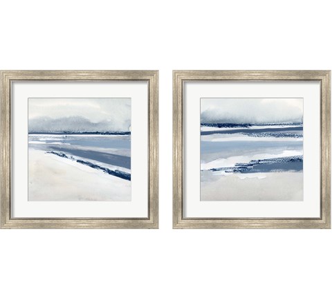 Beach Stripes 2 Piece Framed Art Print Set by Victoria Barnes
