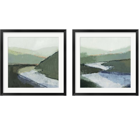 Riverbend Landscape 2 Piece Framed Art Print Set by Victoria Barnes