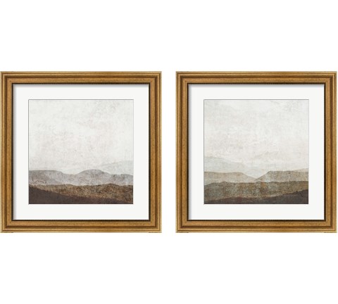 Burnished Mountains 2 Piece Framed Art Print Set by Victoria Barnes