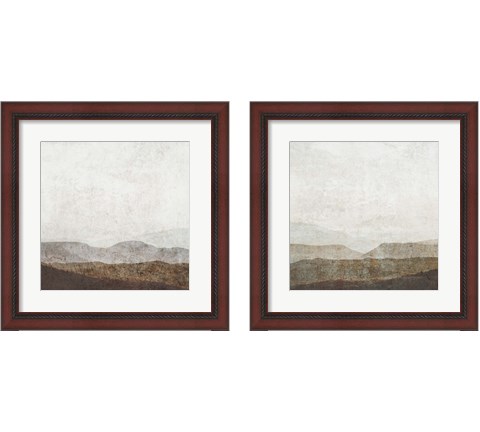 Burnished Mountains 2 Piece Framed Art Print Set by Victoria Barnes